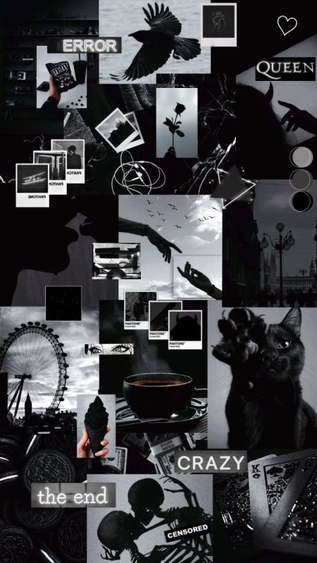 Черно белый коллаж
