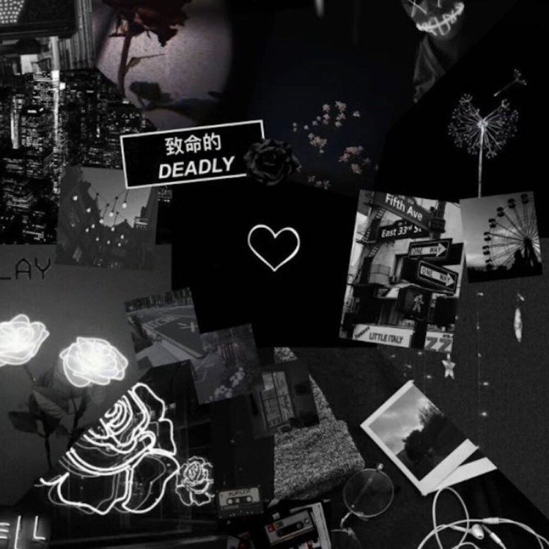 Черный цвет коллаж