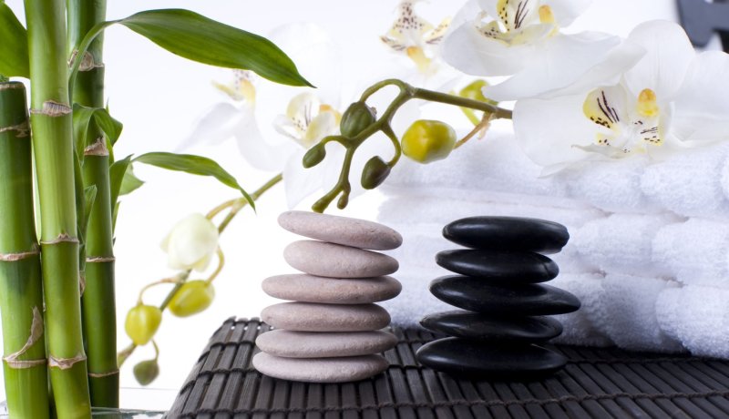 Бамбук и камни