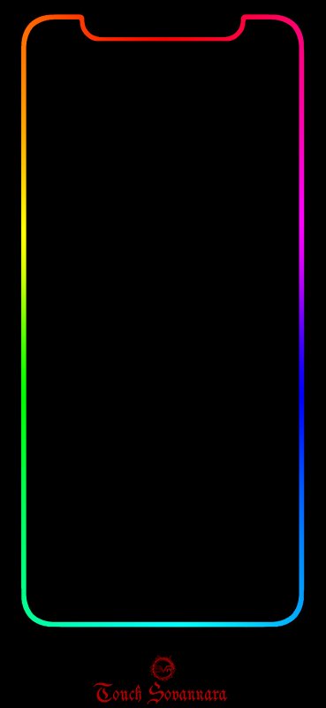 Неоновая рамка на экран смартфона