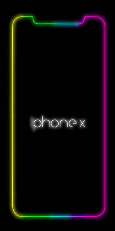 Неоновые рамки на iphone