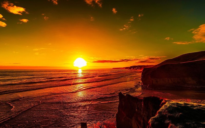 Закат на море