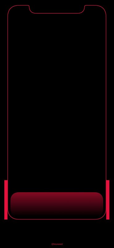Неоновая рамка на экран смартфона iphone