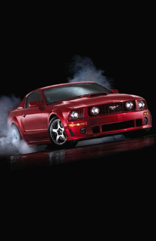 Форд Мустанг красный вертикальный