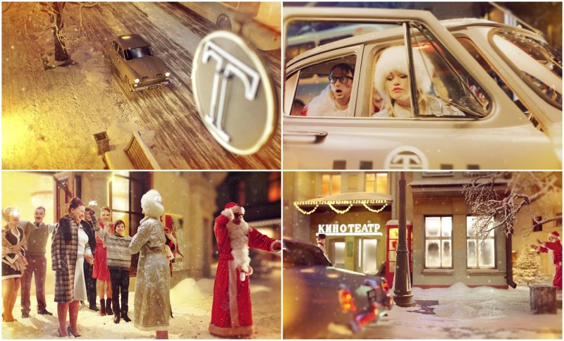 Новогодняя реклама кинотеатра
