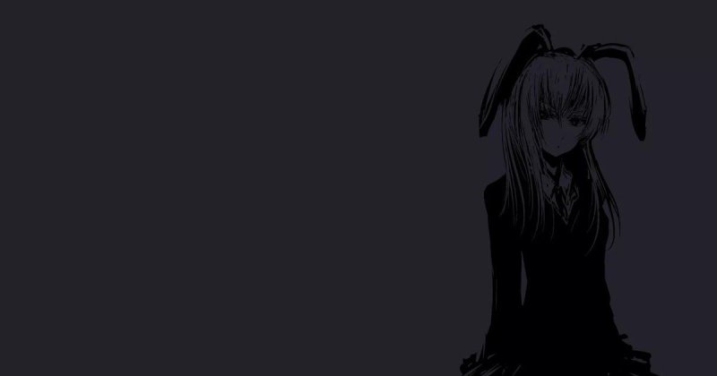Аниме девушки на черном фоне