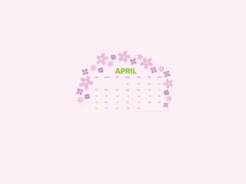 Апрель заставка на телефон календарь
