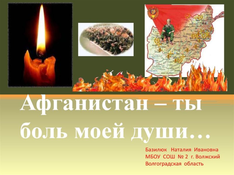 Афганистан наша память