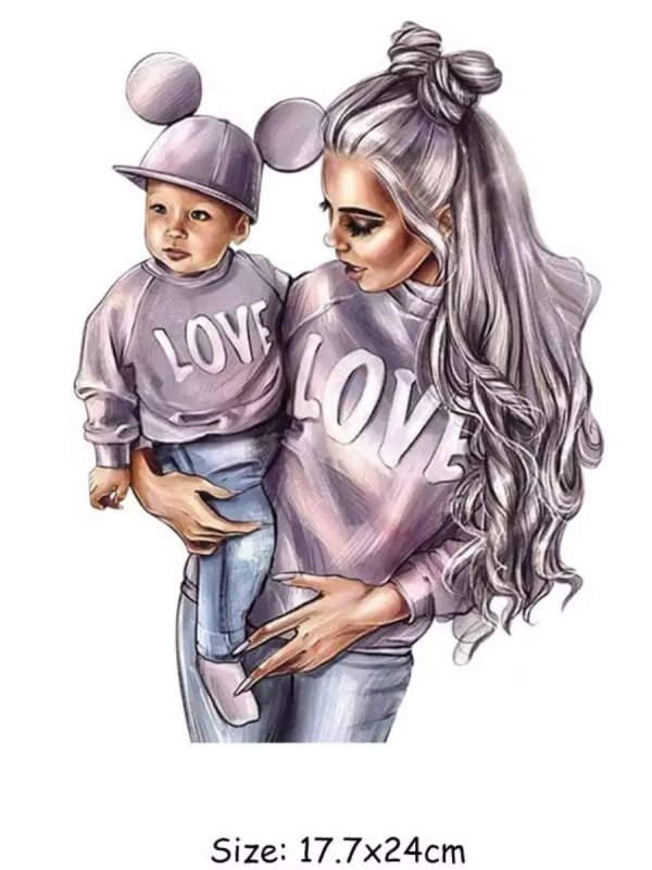 Мама с ребенком рисунок