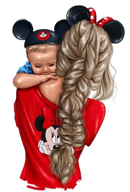 Мама с дочкой мультяшные