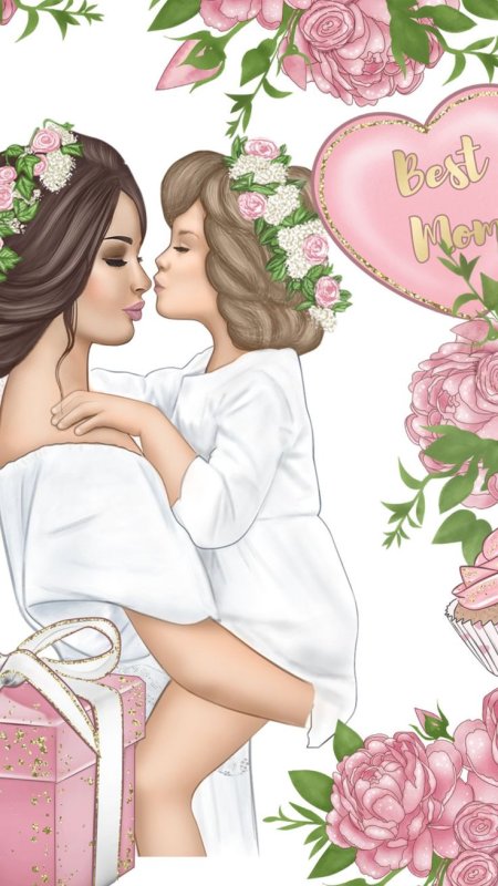 Иллюстрации ко Дню матери красивые