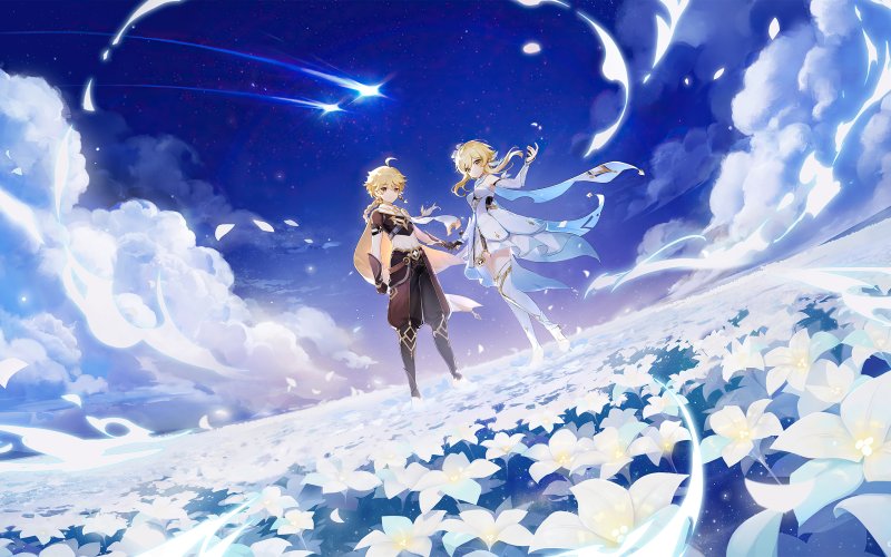 Аниме фон Геншин Импакт