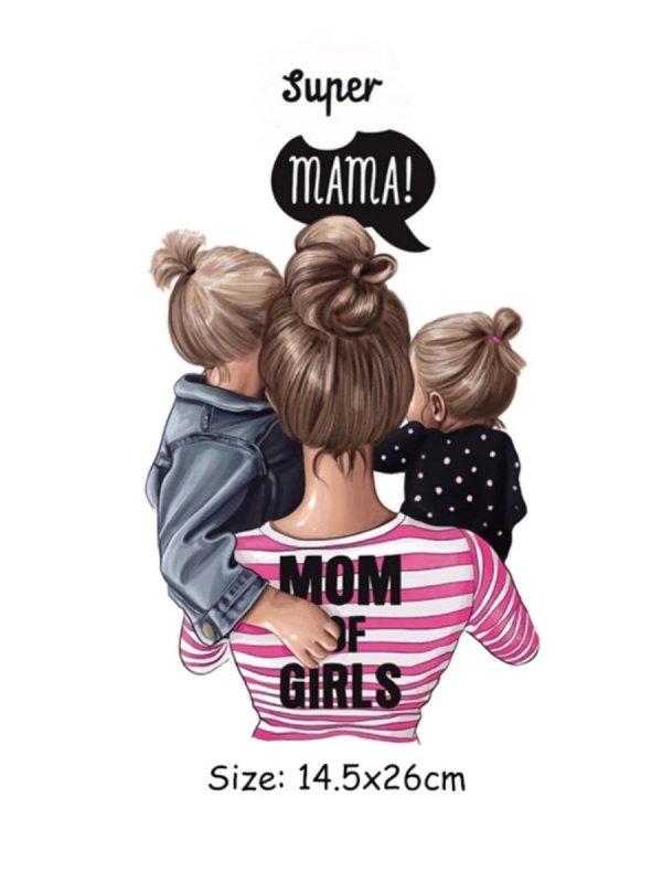 Мама с двумя дочками иллюстрация