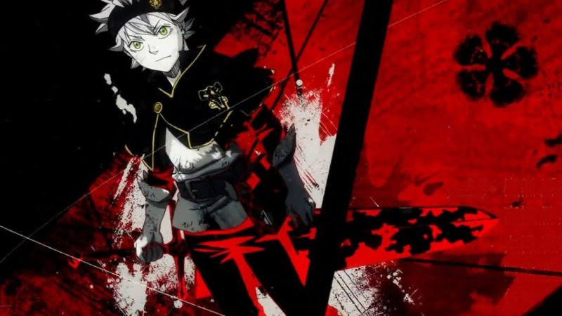 Аниме чёрный Клевер Аста