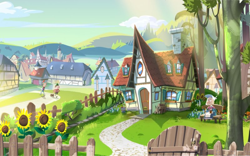 Мультяшный город