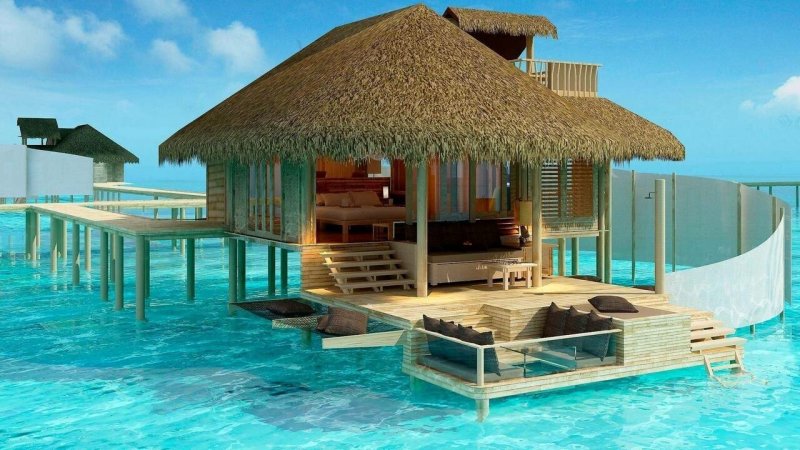 Вид на океан из бунгало