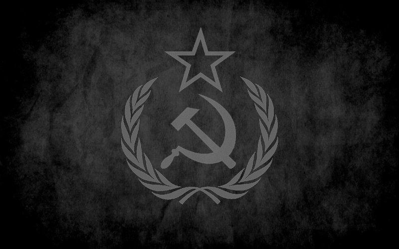 СССР на черном фоне