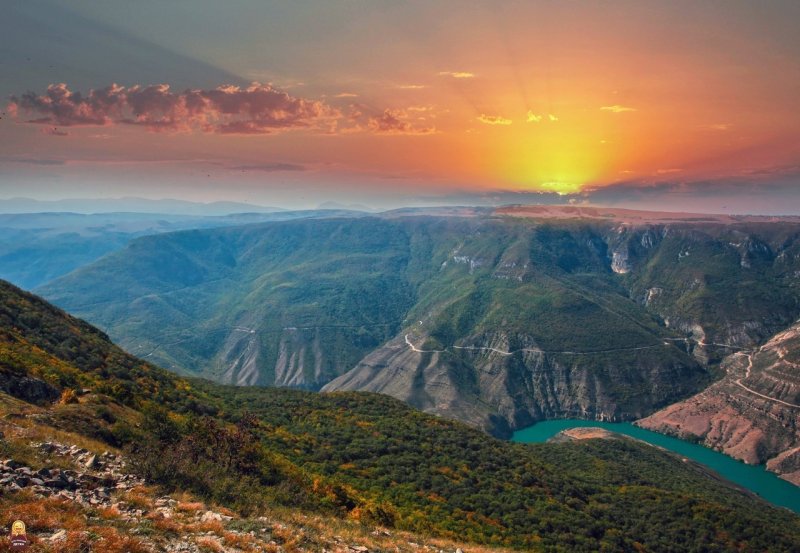Дагестан закат Сулакский каньон