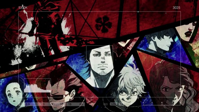 Аниме фон черный Клевер