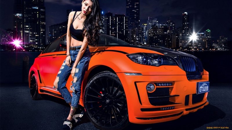 Красивые девушки и авто