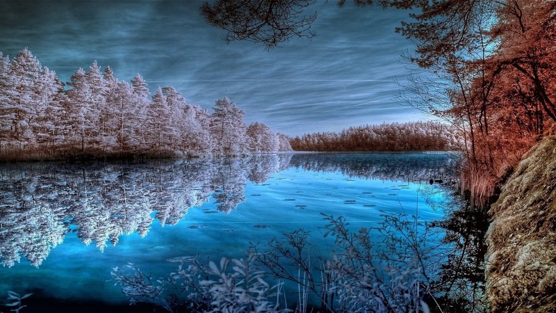 Зимний пейзаж обои на рабочий стол