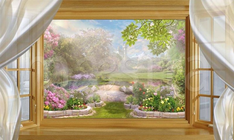 Фотообои окно