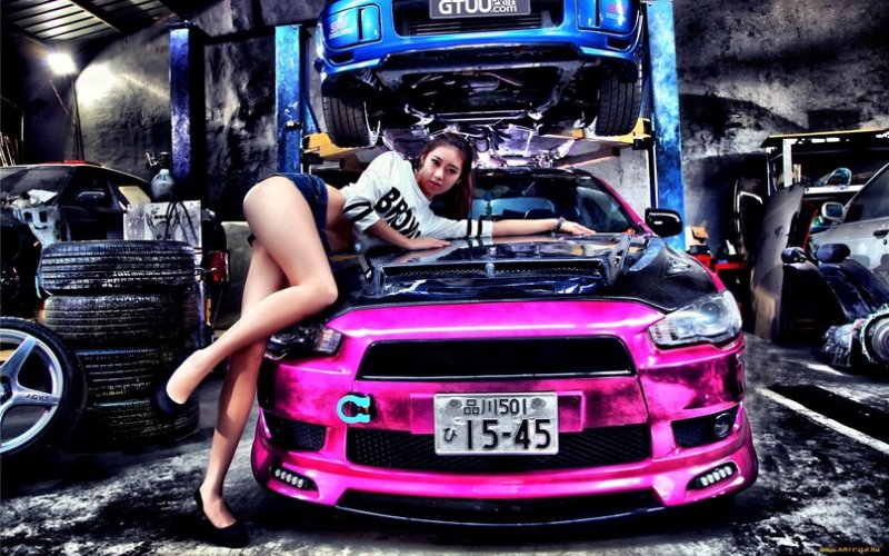Японские авто с девушками