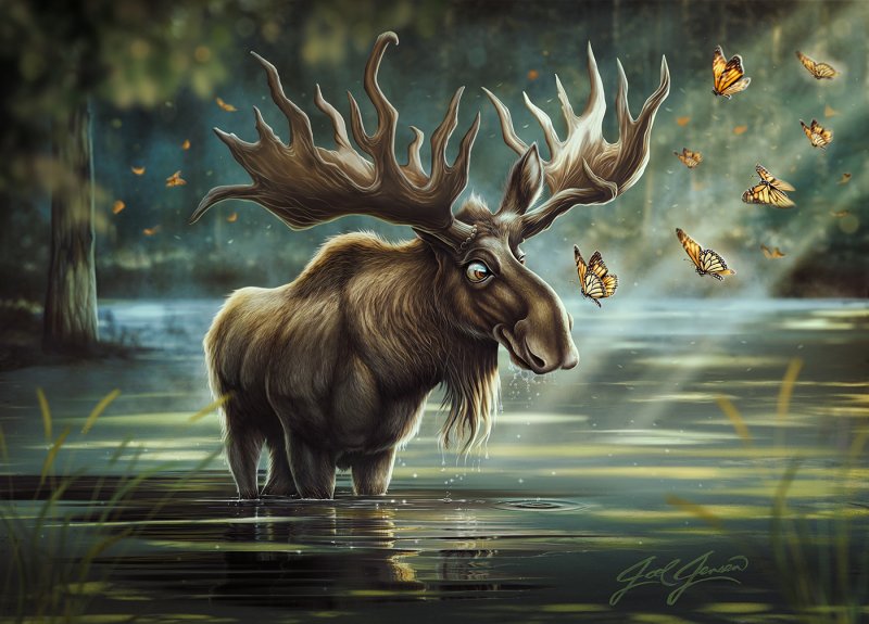 Лось иллюстрация