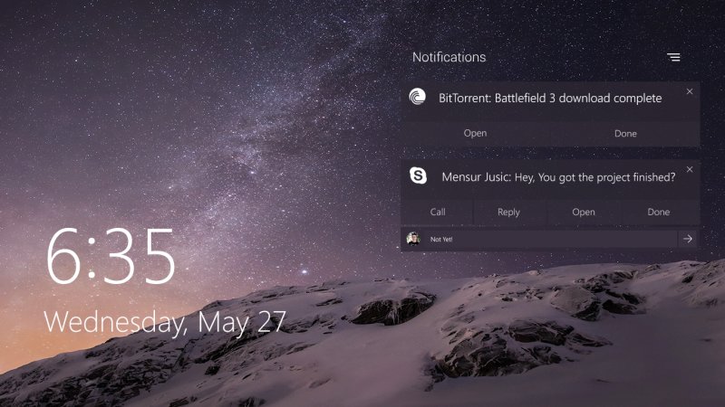 Экран блокировки Windows 10
