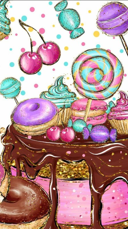 Открытка со сладостями