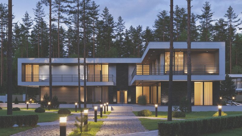 Современный загородный дом