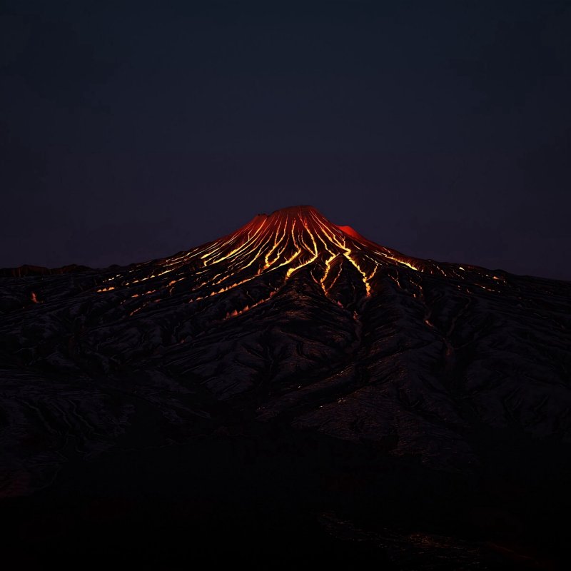 Вулкан Фудзияма извержение