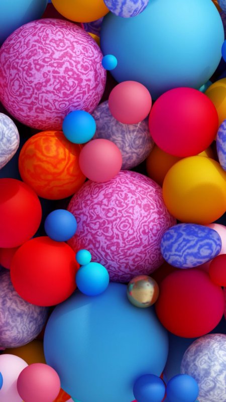 Разноцветные шарики обои на телефон