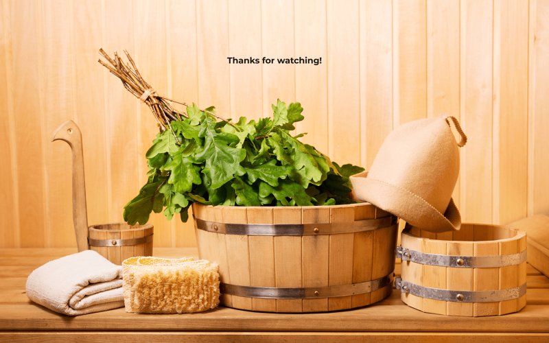 Русская баня с веником