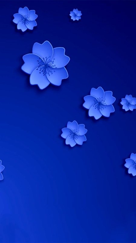 Цветы на синем фоне