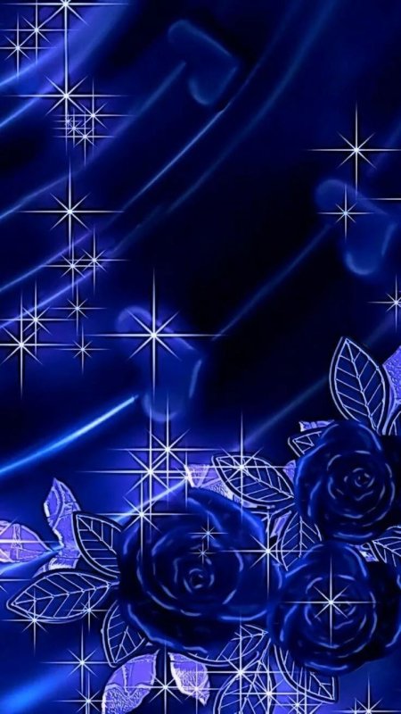 Синие цветы абстракция