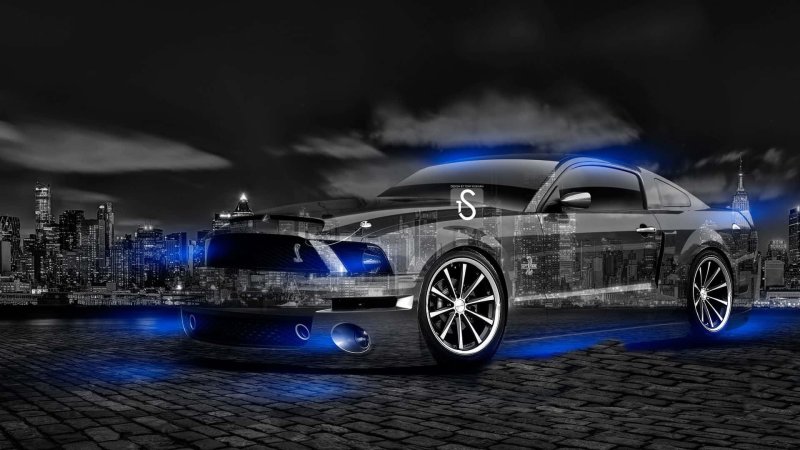 Форд Мустанг неон