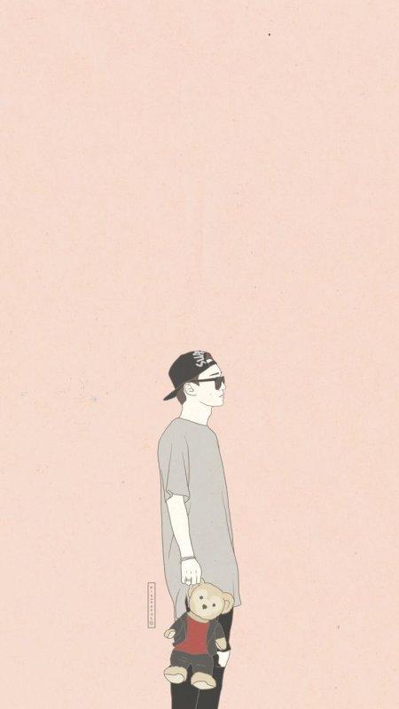 Минималистичные обои корейского стиля