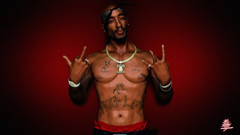 Тату 2pac Шакура
