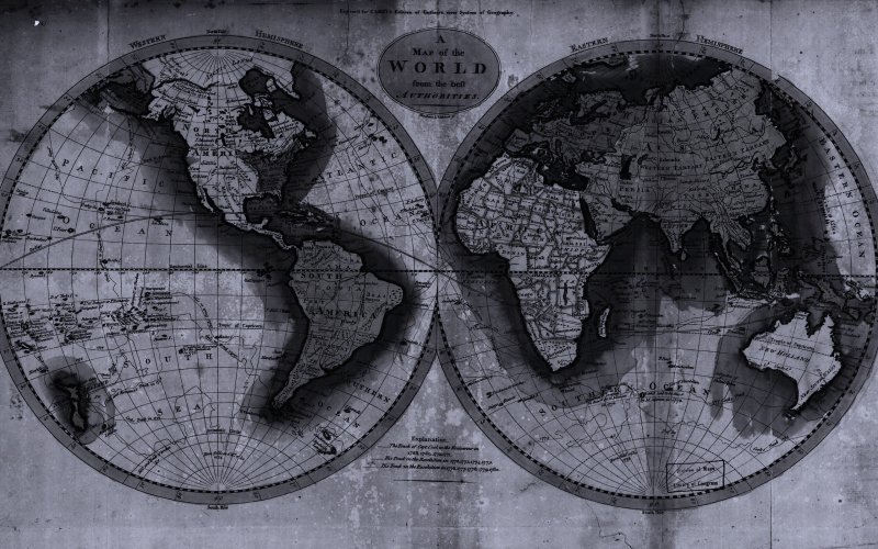 Старинная карта мира