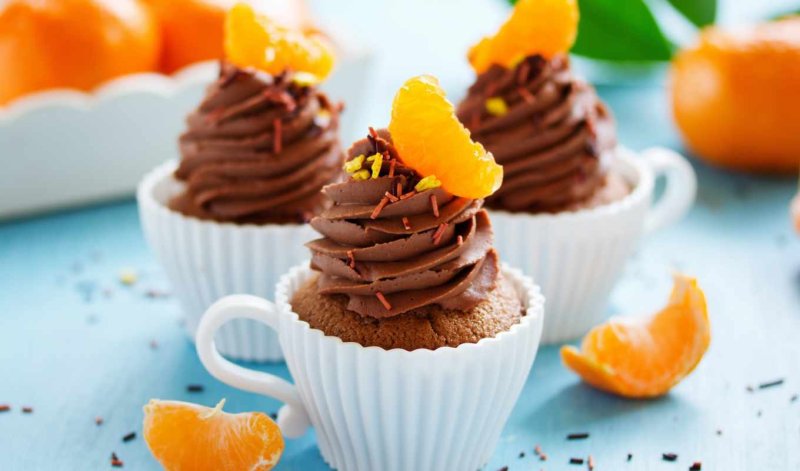 Мандариновые капкейки