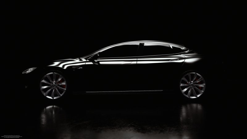 Тесла на черном фоне