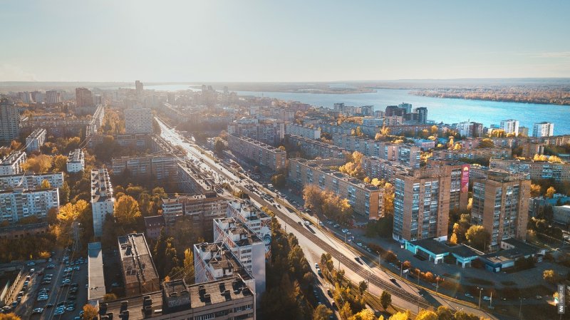 Самара район пр Ленина вид сверху