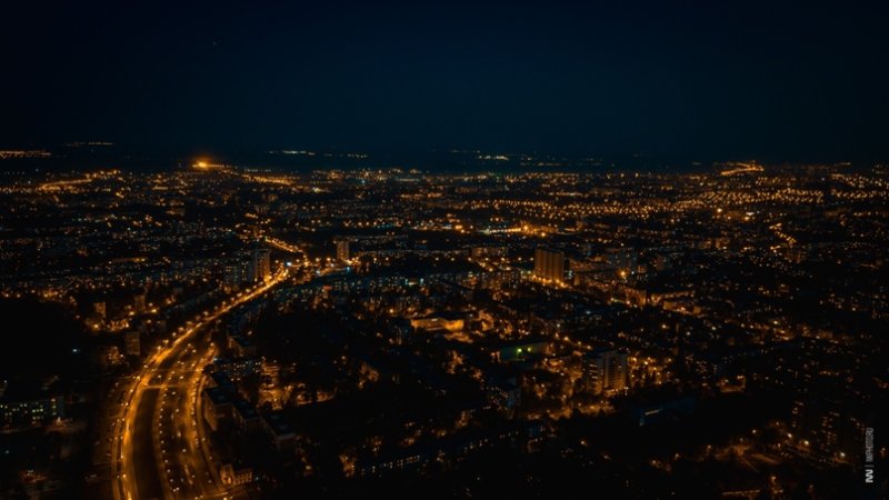 Ночная Самара с высоты