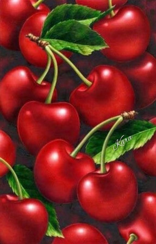 Фон с вишенками