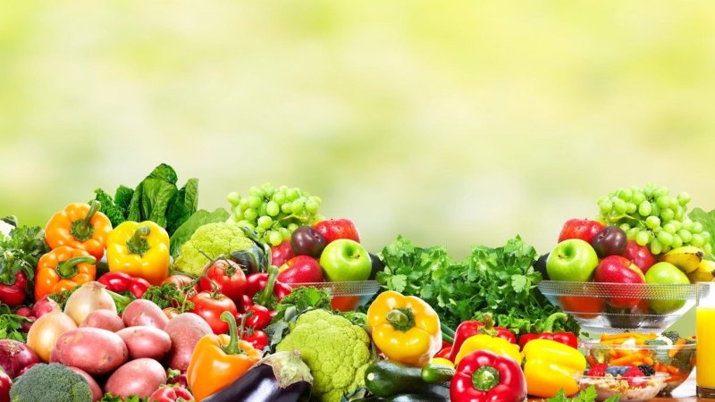 Фрукты овощи фон