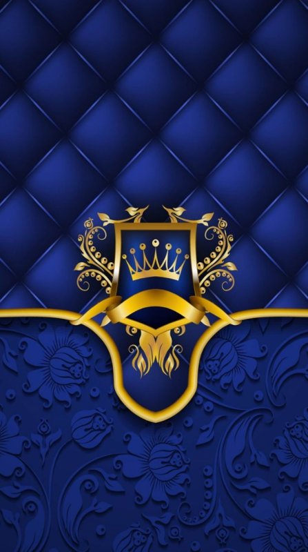 Королевский фон синий с золотом