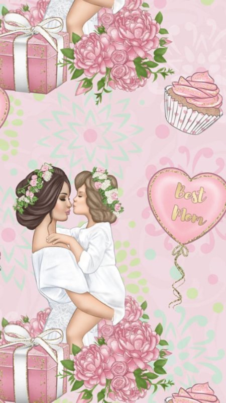 Мама и дочка рисунок