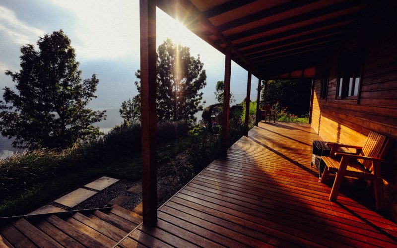 Красивый вид с террасы