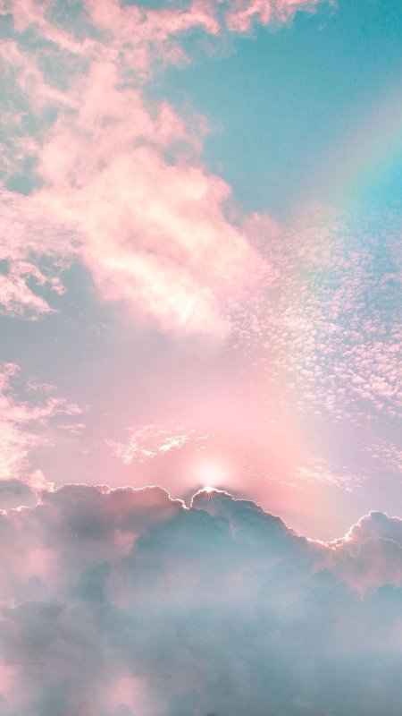 Красивое розовое небо